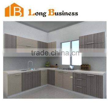 LB-JL1208 First Modern MDF Wood Grain Melamine Kitchen Cabinet