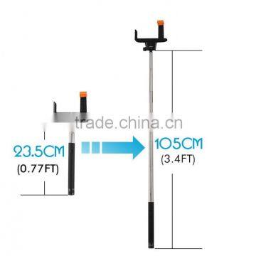 2-In-1 Self-portrait Monopod Extendable Selfie Stick With Built-in Bluetooth Remote Shutter With Adjustable Grip Holder photo-6