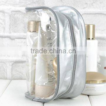 Transparent zipper closing plastic PVC cosmetic bag/neoprene cosmetic bag