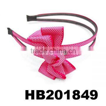 Teenage Girls Ribbon Bow Plastic Headband Wholesale