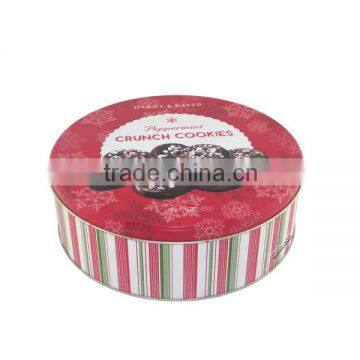 embossed cookies tin, biscuit packing box, brownie storage box