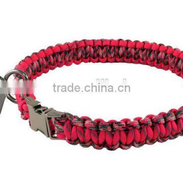 custom cobra paracord dog collar emergency survival dog tag handmade parachute rope dog collar