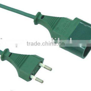 Swiss-compatible Power Cord with +S Approval, Ratings 10A/250V