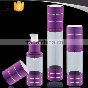 High quality transparent airless cosmetic packaging plastic lotion bottle