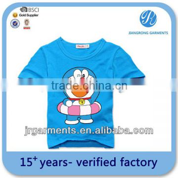 Kid's Round neck Blue Printed tshirt,children's t shirt factory