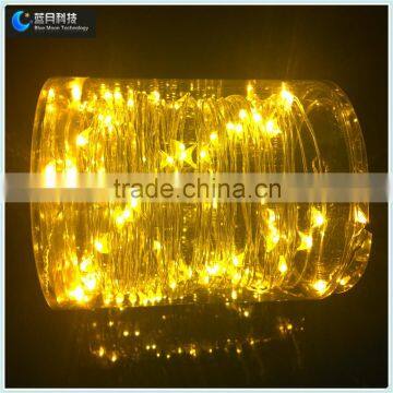 10m 100led yellow tiny decoration indoor invisible led string light