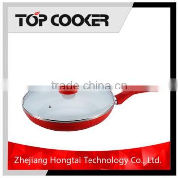 Aluminium forged ceramic coating cookware frying pan with lid