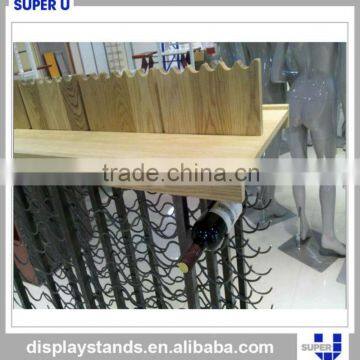 Hanging Wine Racks Metal, Wine Display Fixture, Wave Metal Wine Display Unit photo-3