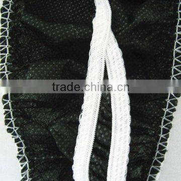 Black Disposable Sexy G-string With White Elastic photo-6
