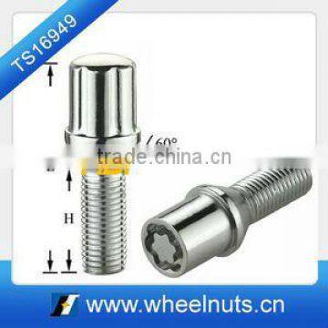 small diameter spline lug bolts