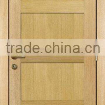 Unfinished interior room modern design oak veneered wood panel door design