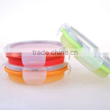 Hot sells collapsible non-stick silicone food containers