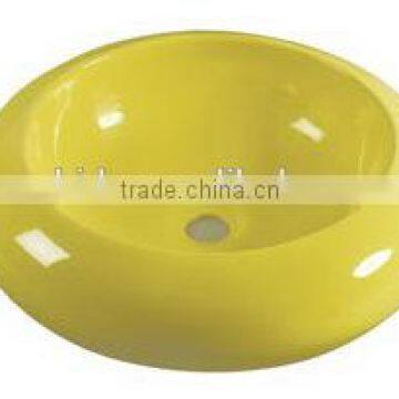 colored basin yellow colored art basin wash hand basin