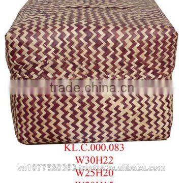 High quality best selling water hyacinth natural rectangle basket from vietnam