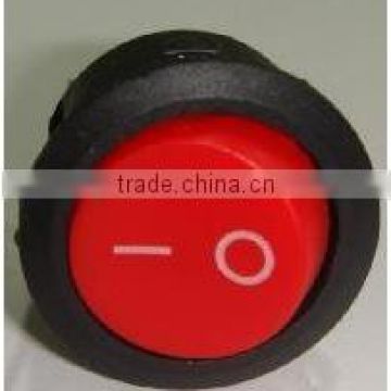 250V 10A on-off Round red button light rocker switch with high quality