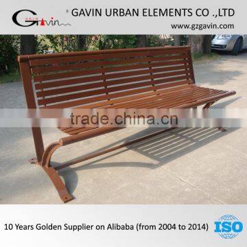 Powder coated metal outdoor bench for public park steel bench for street