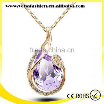 Cheapest Women Glass Crystal Necklace Jewelry