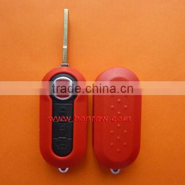 Good quality Red Color Fiat 3 button flip remote key blank case cover Housing