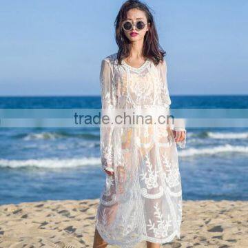 New Fashion Sexy Women Beach Bikini Lace Top Blouse Ladies Casual Summer Shirt