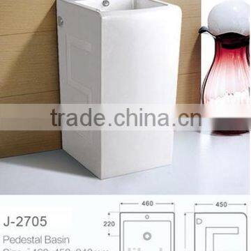 Square white ceramic hand wash sink