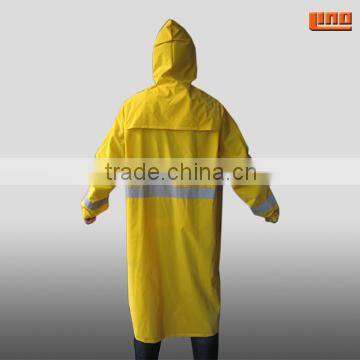 pvc Jenny adult long rain coat with pocket snaps and hood