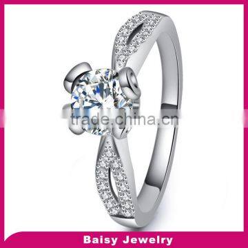 wholesale Fashion Jewelry diamond silver wedding ring