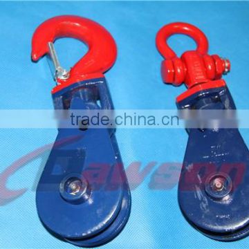 Light Type Champion snatch block double sheave with shackle