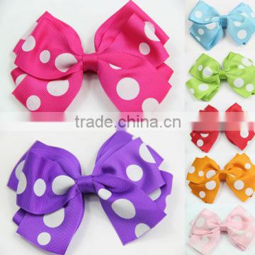 Large Polka Dots baby clips hair bow clips