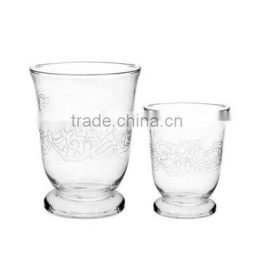 Wholesale clear glass candle holde/hurricane
