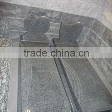 China dark grey tombstone, granite g654 tombstone