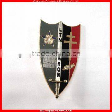 High quality metal badge with safety pin (KMS-2047)