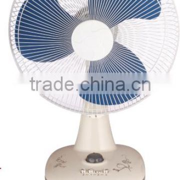 16'' oscillating 3-speed rechargeable table fan