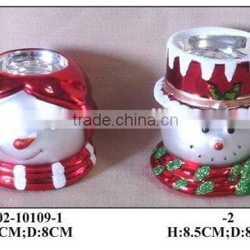 (02-10109-1-2)cute glass round tealight holders