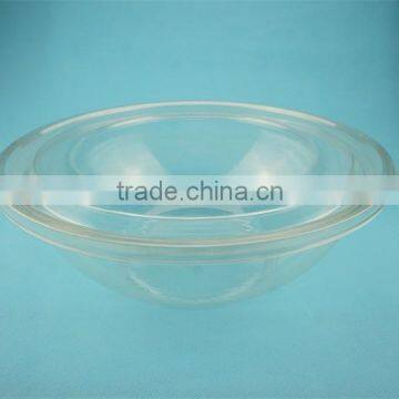 Disposable large plastic PET salad bowl with lid