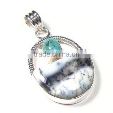 gemstone sterling silver pendant natural semi precious jewelry handmade silver jewellery