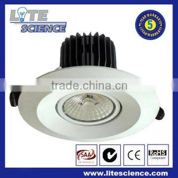 12W 1000lm COB LED dowlight with 5 Years warranty