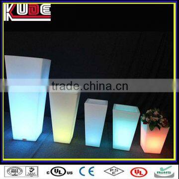 LED illuminated home decoration luminous square planter planter/plastic decorative planters/tall square planters