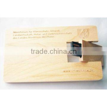 Laser engraving wood business card 16gb usb stick