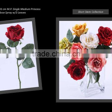 Artificial Flower M.P. Single Medium Princess Rose Spray