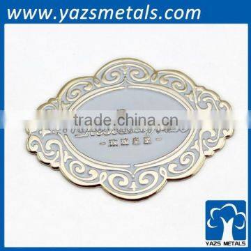 engrave 3D metal label sticker