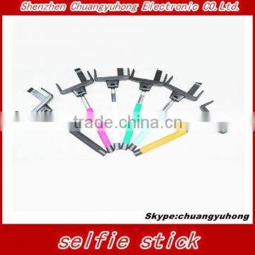 Bluetooth Self stick Handheld Monopod Wireless Remote Shutter Selfie Holder Pole Stick & Phone Adapter & Mirror