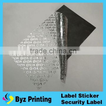 hot sale Custom printing scratch label,anti-fake scratch off sticker,silver scratch off label in Lidun brand