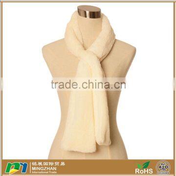 Women's Solid Color Faux Mink Fur Scarf Neck Wrap