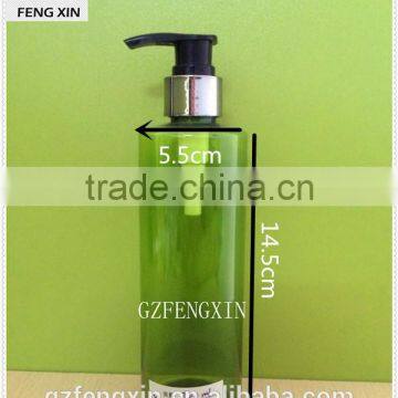 Personal Care Cylinderical PET Plastic Shampoo Bottle With Sealing Type Silver Cap Lotion Pump photo-2