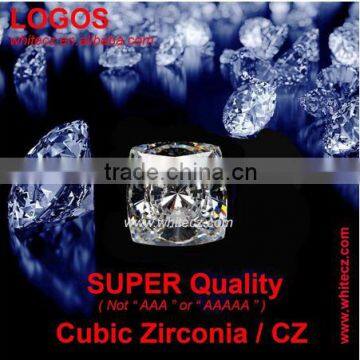 SUPER QUALITY CUBIC ZIRCONIA HAND CUT WHITE CZ, CZ STONES CUSHION SHAPE SYNTHETIC DIAMONDS LOOSE GEMSTONE ( NOT MACHINE CUT CZ )