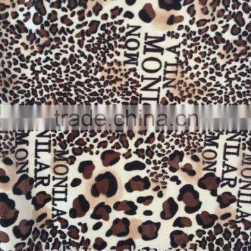 Sexy Leopard Printed with Words Pattern KS Printed Velvet for Women