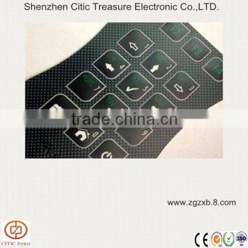 Tactile keyboard panel membrane switch emboss