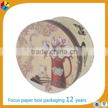 Rigid Round Packaging for Vintage Hat Boxes With Lids photo-4