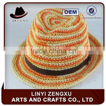 Adult Unisex Colorful Glitter Sequins Straw Fedora Hat