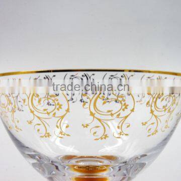 200 ml Set of 6 Gold Decal Pattern Ice Cream Cup Glass Dessert Bowl photo-4